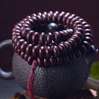 Buddha Gift Natural Tibet 108 Mala Beads Purple Bodhi Seed Wealth Bracelet