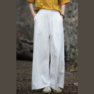 Buddha Gift Retro Wide Leg Pants Casual Women's Yoga Pants With Pockets