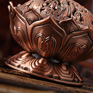 Buddha Gift Tibetan Lotus Shaped Purify Incense Burner