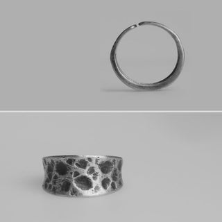 Buddha Gift 925 Sterling Silver Bump Texture Design Protection Ring