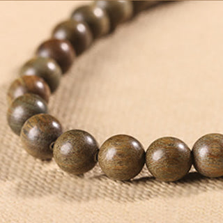Buddha Gift Tibetan Green Sandalwood Crystal Soothing Peace Bracelet