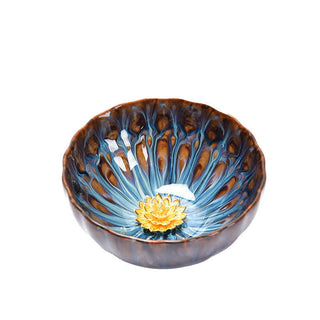 Buddha Gift Lotus Peacock Dragon Phoenix Koi Fish Ceramic Teacup Inlaid Tea Cups 120ml