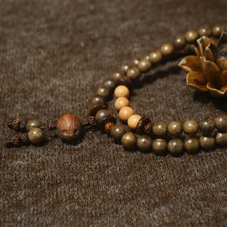 Buddha Gift Tibetan Sandalwood Protection Charm Mala Bracelet