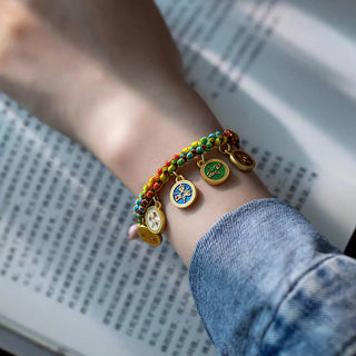 Buddha Gift Tibetan Colorful Rope Five God Of Wealth Luck Braid Bracelet