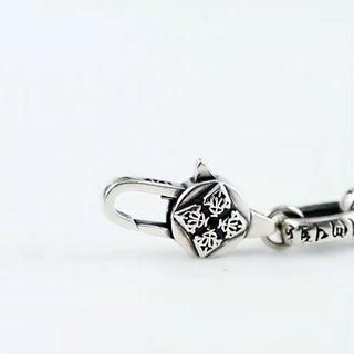 Buddha Gift Om Mani Padme Hum Double Dorje Copper Engraved Wisdom Bracelet