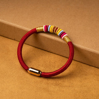 Buddha Gift Tibetan Handmade King Kong Knot Protection Magnetic Buckle Braided Bracelet