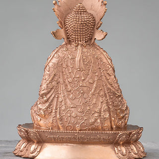 Buddha Gift Shakyamuni Figurine Compassion Handmade Copper Statue Decoration