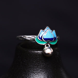 Buddha Gift Lotus Flower Pattern Enlightenment Ring