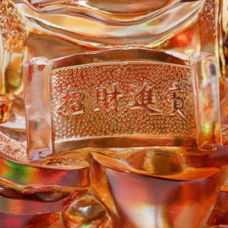 Buddha Gift Feng Shui Frog Handmade Liuli Crystal Art Piece Wealth Home Office Decoration