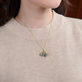 Buddha Gift 925 Sterling Silver Jade Elephant Blessing Fortune Necklace Chain Pendant