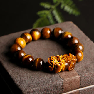 Buddha Gift Natural Tiger Eye Wealth Bracelet