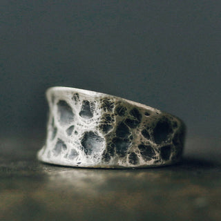 Buddha Gift 925 Sterling Silver Bump Texture Design Protection Ring