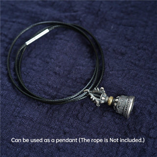 Buddha Gift Tibet 925 Sterling Silver Om Mani Padme Hum Dorje Bell Vajra Engraved Enlightenment Pendant Hanging Decoration