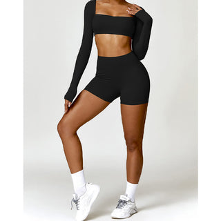 Buddha Gift Gym Sports Yoga Backless Bra Crop Tank Top Shorts