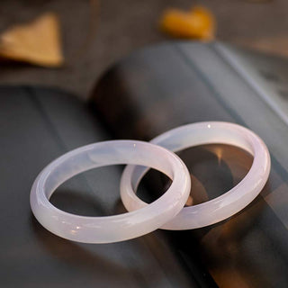 Buddha Gift Natural Chalcedony Harmony Positive Bracelet Bangle