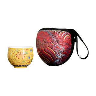 Buddha Gift Lotus Flower Pod Pattern Ceramic Teacup Kung Fu Tea Cup 80ml