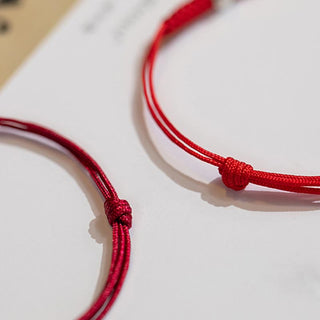 Buddha Gift 925 Sterling Silver Luck Bead Protection Red String Braided Bracelet