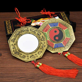 Buddha Gift Feng Shui Bagua Map Five-Emperor Coins Chinese Knotting Harmony Energy Map