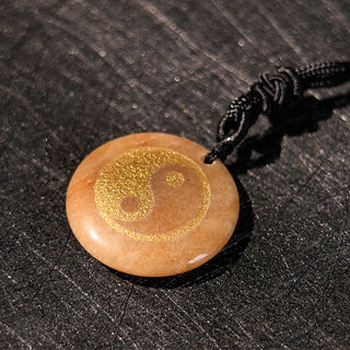 Buddha Gift Various Crystal Amethyst Tiger Eye Green Aventurine Yin Yang Spiritual Necklace Pendant