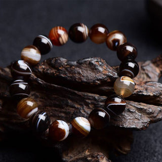 Buddha Gift Tibetan Sardonyx Happiness Positive Bracelet