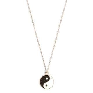 Buddha Gift 2Pcs Yin Yang Harmony Balance Necklace Pendant