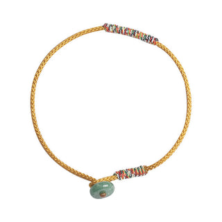 Buddha Gift Tibetan Handmade Green Aventurine Luck Protection Braided Rope Bracelet
