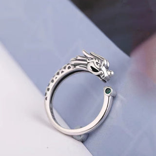 Buddha Gift Vintage Dragon Design Success Strength Adjustable Ring