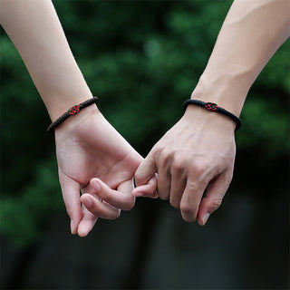 Buddha Gift 2Pcs Tibetan Luck Chinese Knot Protection String Bracelet