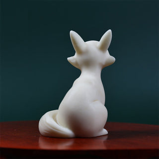 Buddha Gift Mini Nine Tailed Fox Ivory Fruit Protection Home Decoration
