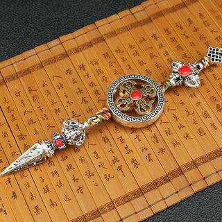 Buddha Gift Tibet Om Mani Padme Hum Vajra Dorje Spiritual Car Hanging Decoration