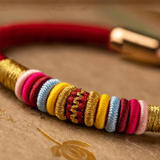 Buddha Gift Tibetan Handmade King Kong Knot Protection Magnetic Buckle Braided Bracelet