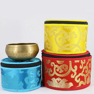 Buddha Gift Tibetan Singing Bowl Storage Bag with Zipper Closure Decoration