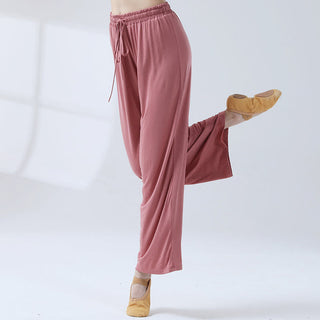 Buddha Gift Loose Modal Drawstring Wide Leg Pants For Yoga Dance