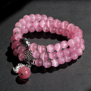 Buddha Gift Cat Eye PiXiu Support Triple Wrap Bracelet