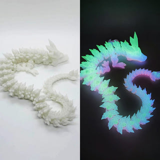Buddha Gift Feng Shui Dragon Luminous 3D Printed Dragon Luck Success Home Decoration