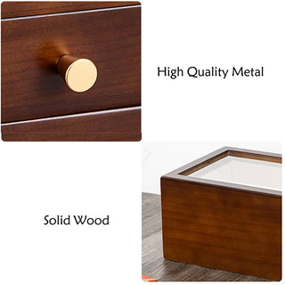 Buddha Gift Retro Solid Wood Jewelry Box Jewelry Storage Box With Drawer