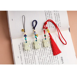 Buddha Gift Mini Cute Deer Glowstone Luminous Lucky Deer Energy Key Chain Phone Car Hanging Decoration