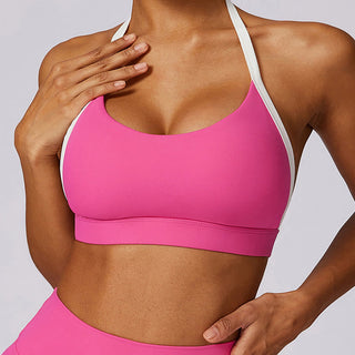 Buddha Gift Solid Color Halter Neck Bra Long Sleeve Crop Tank Top Pants Sports Fitness Gym Yoga Outfits
