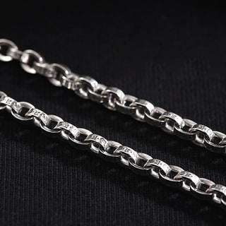 Buddha Gift 925 Sterling Silver Om Mani Padme Hum Carved Design Creativity Metal Bracelet