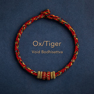 Buddha Gift Tibet Handmade Chinese Zodiac Natal Buddha Luck Strength Braided String Bracelet