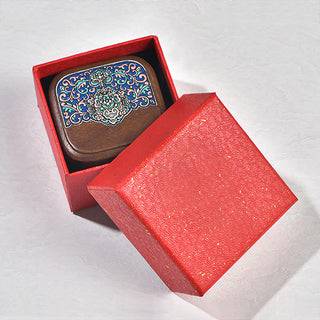 Buddha Gift Retro Handmade Black Walnut Wood Ring Jewelry Storage Box Leaf Wooden Gift Box