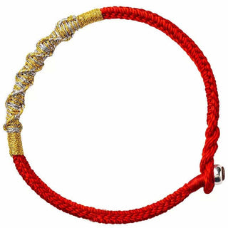 Buddha Gift 925 Sterling Silver Luck Strength Red String Protection Braid Bracelet