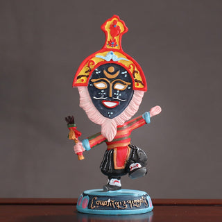 Buddha Gift Tibetan Opera Face Mask Puppet Home Office Car Decoration Ornament