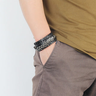 Buddha Gift Dragon Leather Protection Weave Bracelet