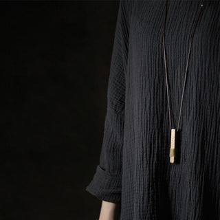 Buddha Gift Vintage Textured Design Copper Wealth Necklace Pendant