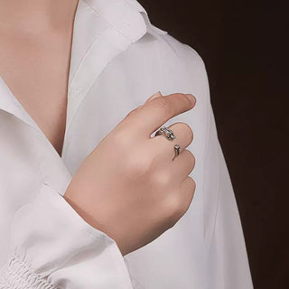 Buddha Gift Vintage Dragon Design Success Strength Adjustable Ring