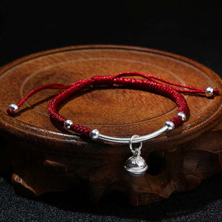 Buddha Gift FengShui Lucky Red String Bell Bracelet