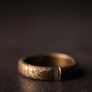 Buddha Gift Tibetan Vintage Texture Design Copper Luck Couple Ring