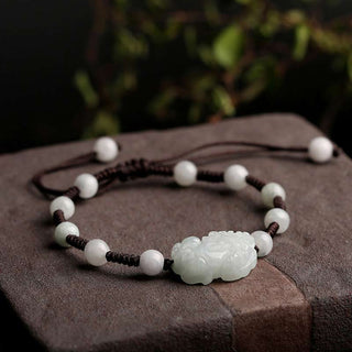 Buddha Gift Natural Jade PiXiu Luck Bracelet