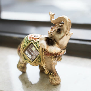 Buddha Gift Lucky Feng Shui Green Elephant Statue Sculpture Wealth Figurine Gift Home Decoration